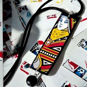 Playing Card Queen Pendant